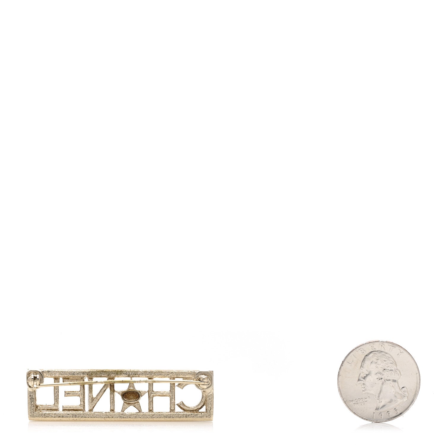 Chanel Star Logo Brooch Gold 2 of 3