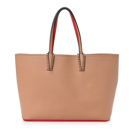 Christian Louboutin Calfskin Empire Spikes East West Cabata Tote Nude 1 of 13