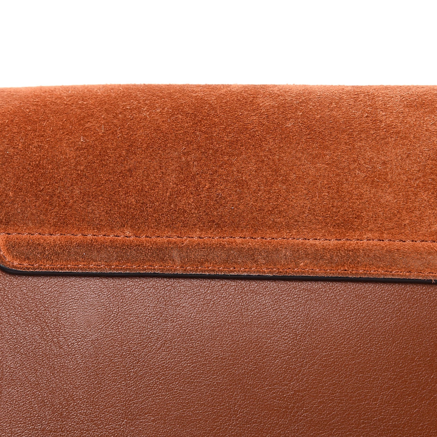 Suede Calfskin Small Faye Shoulder Bag Tobacco