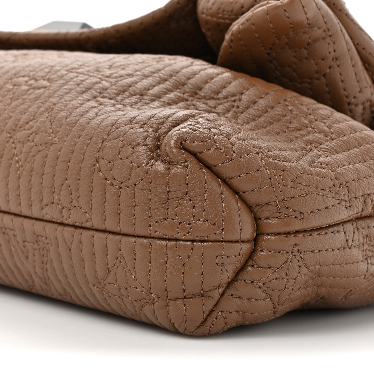 Calfskin Quilted Monogram Altair Clutch Beige