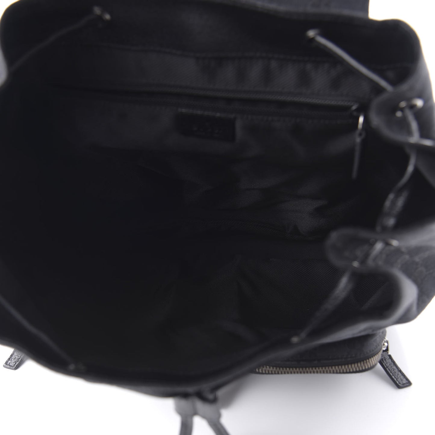 GG Monogram Single Buckle Backpack Black