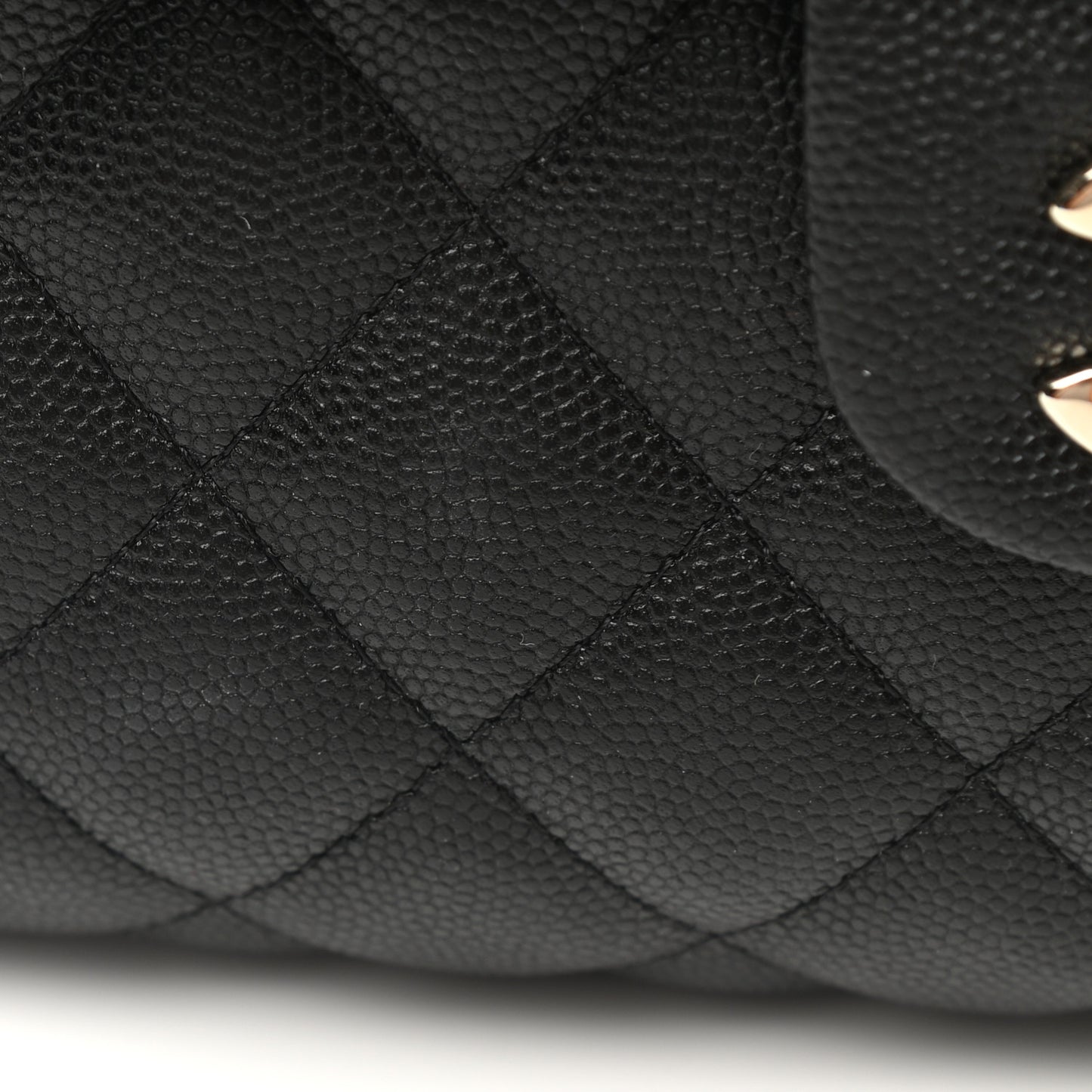 Caviar Quilted Flap Clutch Black