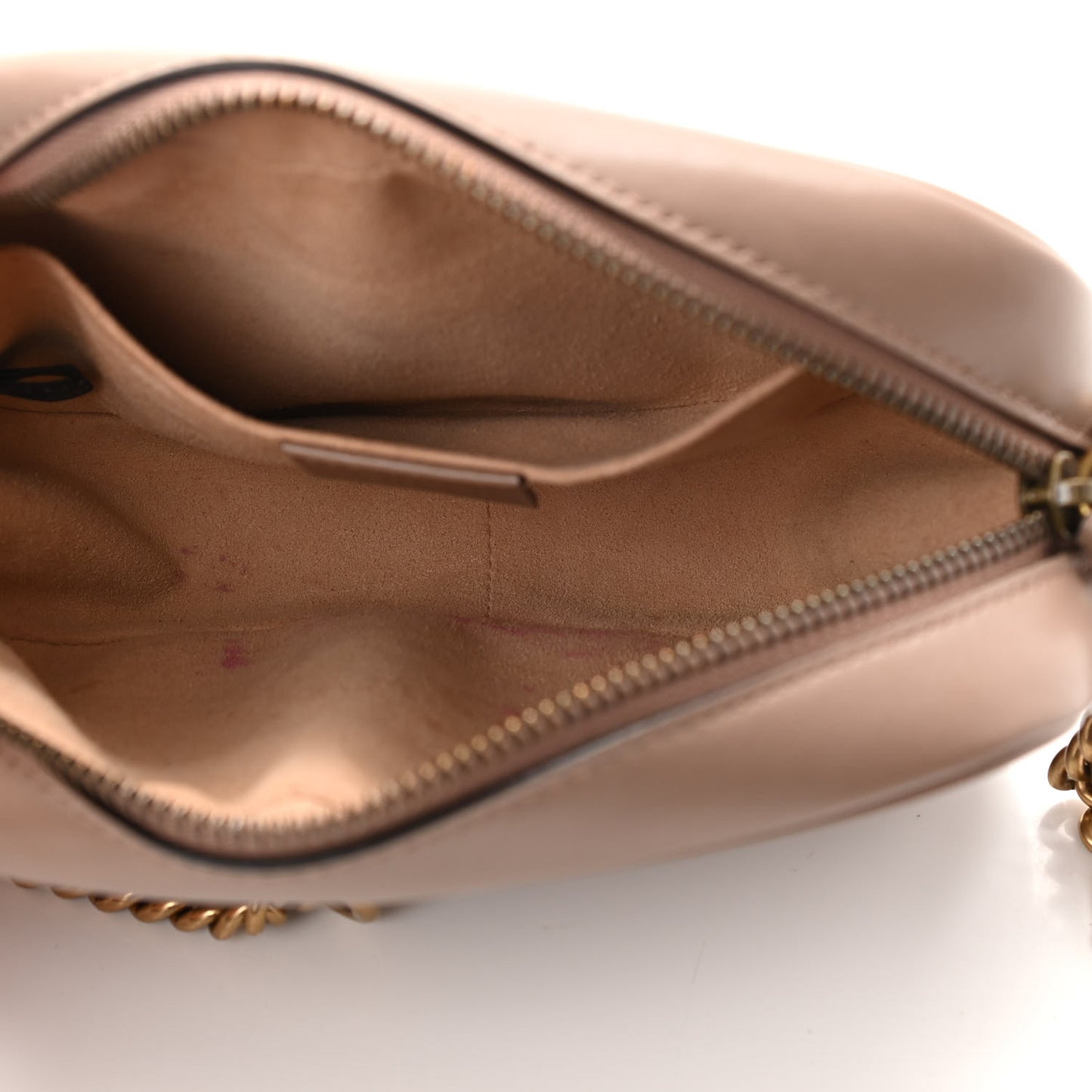 Calfskin Matelasse Mini GG Marmont Chain Shoulder Bag Porcelain Rose
