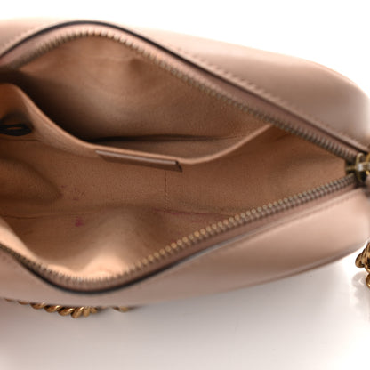 Gucci Calfskin Matelasse Mini GG Marmont Chain Shoulder Bag Porcelain Rose 7 of 12