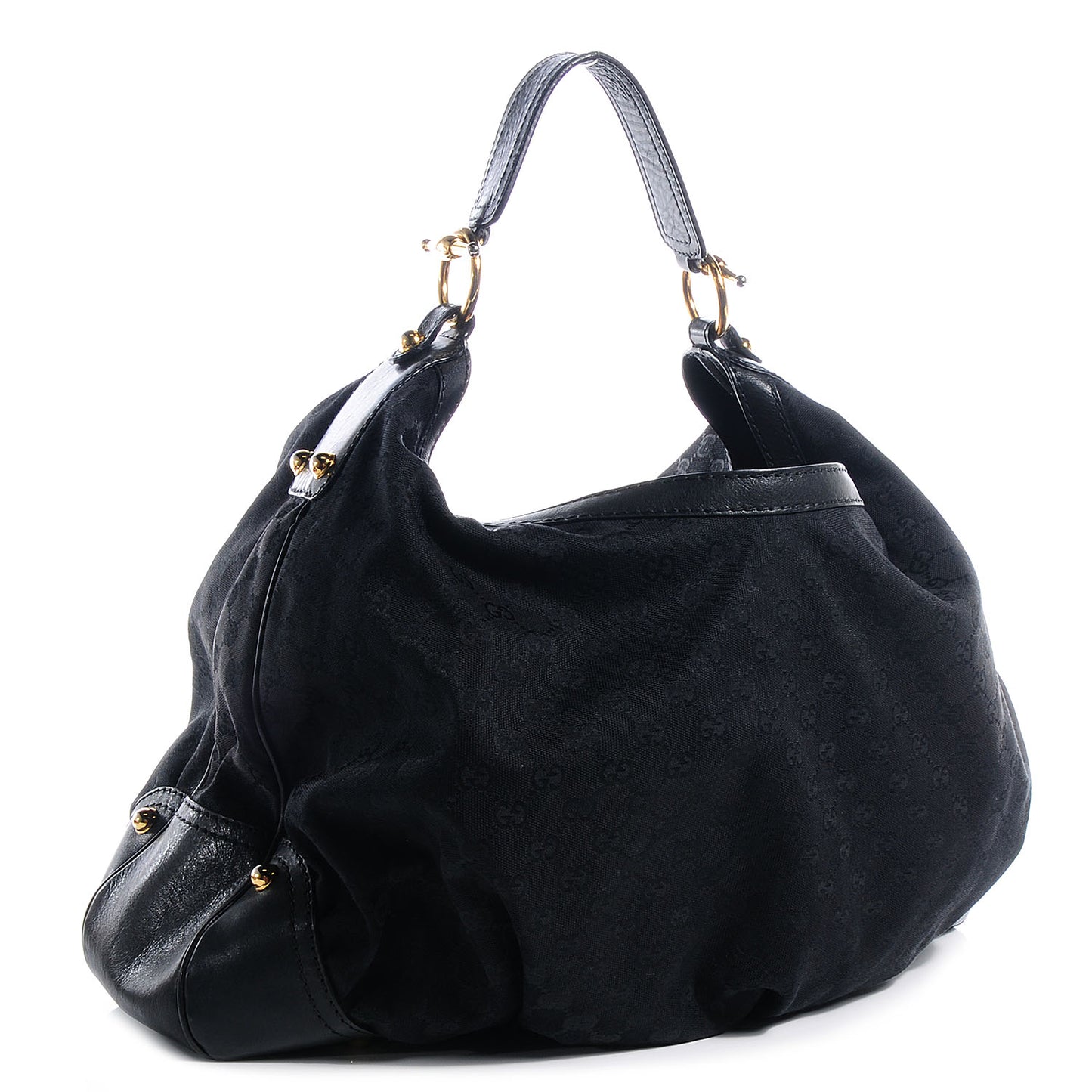 Monogram Large Jockey Hobo Black
