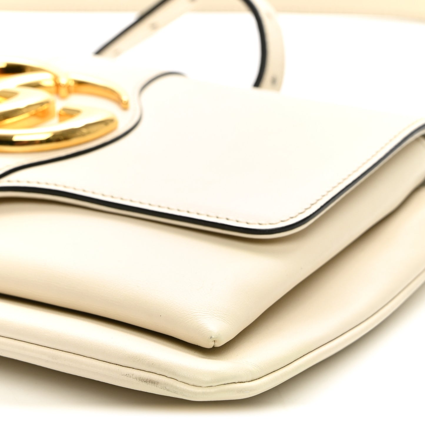 Calfskin Small Arli Flap Shoulder Bag Mystic White