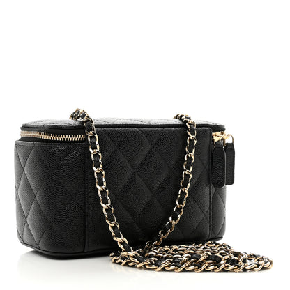 Chanel Caviar Quilted Small Vanity Case With Chain Black 3 of 10