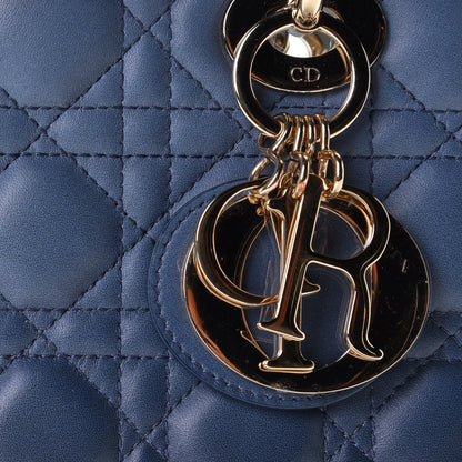 Christian Dior Lambskin Cannage Gradient Small My ABCDior Lady Dior Indigo Blue 8 of 11