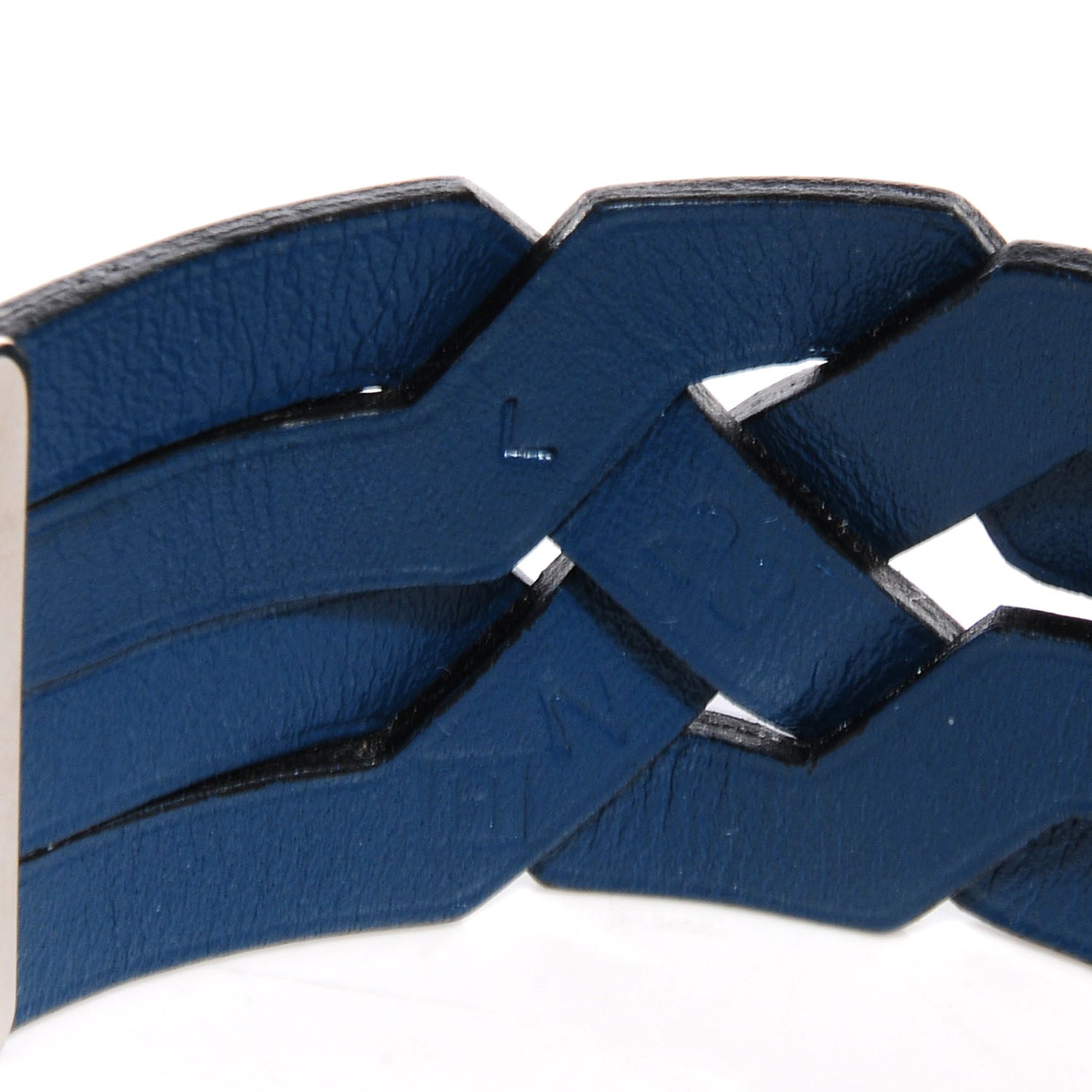 Hermes Chamonix Hippique Wide Bracelet Large Bleu Thalassa 4 of 5