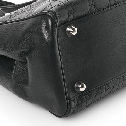 Christian Dior Calfskin Cannage D Buckle Tote Black 9 of 13