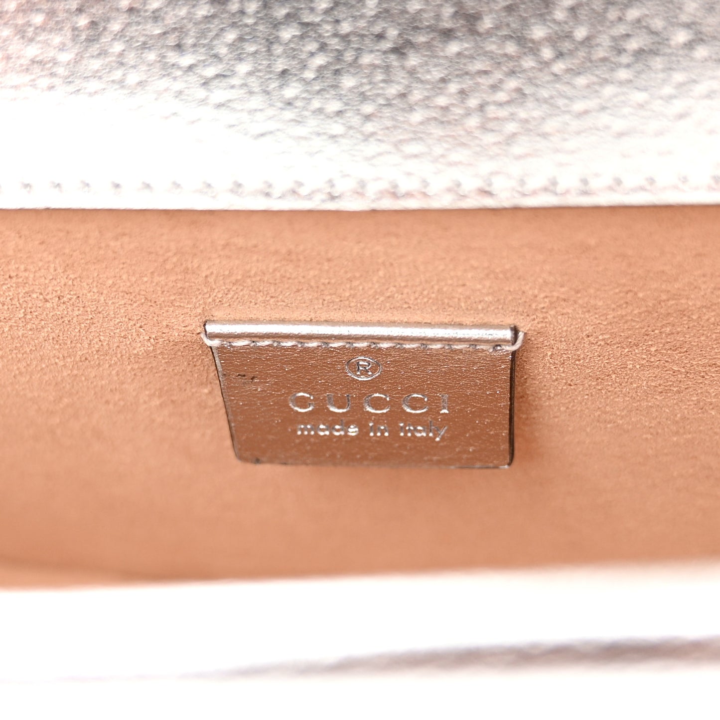 Metallic Textured Calfskin Crystal Small Dionysus Shoulder Bag Silver