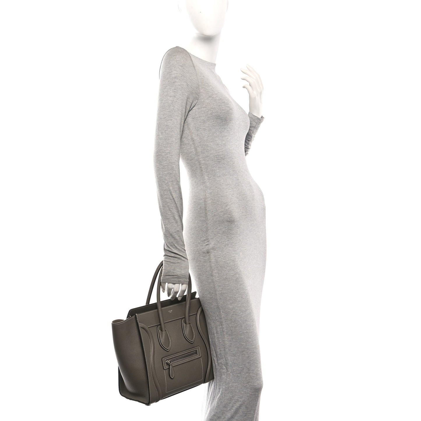 Drummed Calfskin Micro Luggage Souris