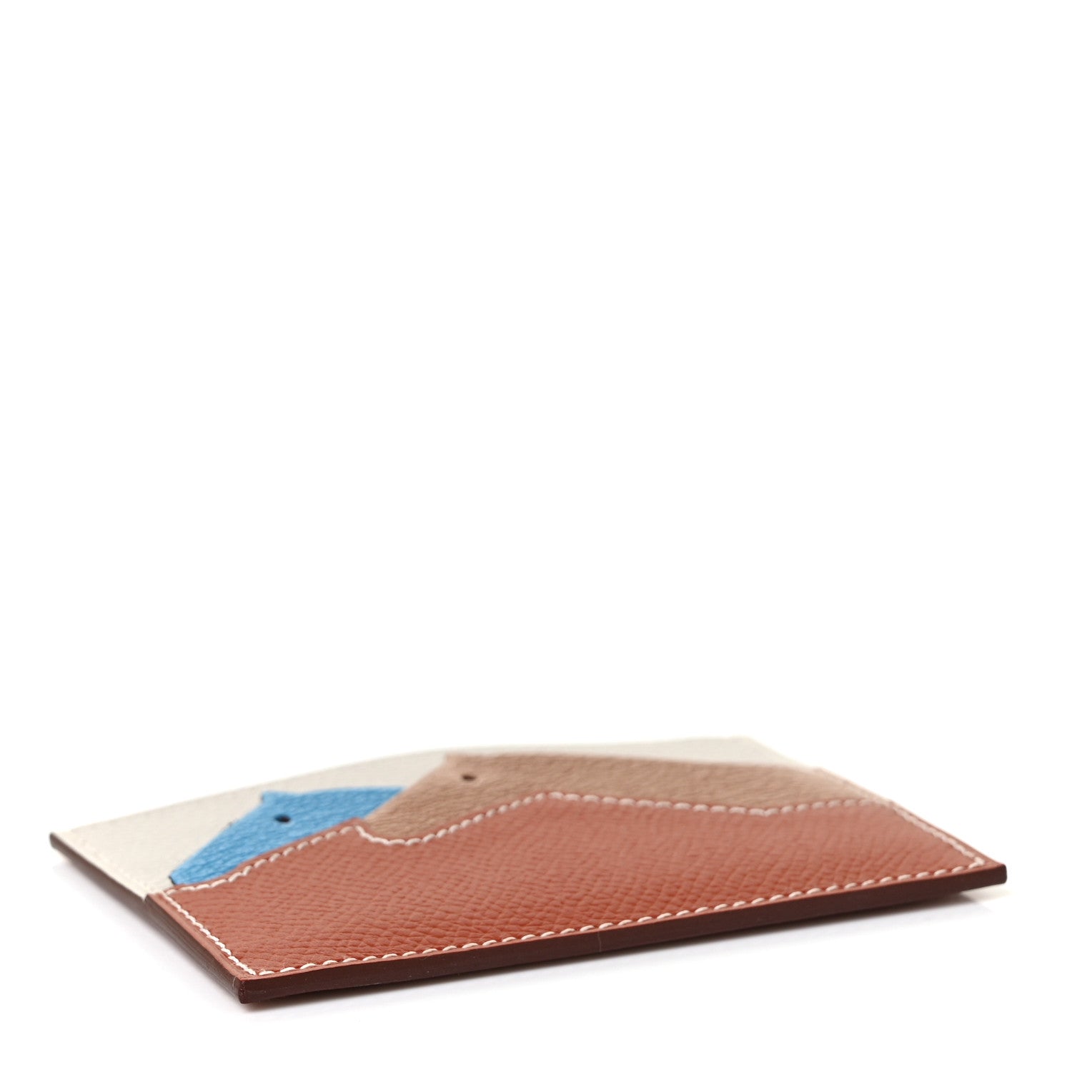 Hermes Epsom Evercolor Chevre Mysore Les Petits Chevaux Card Holder Brique Quebracho Bleu Frida Gris Perle 4 of 8