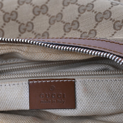 Gucci Monogram Medium Half Moon Hobo Brown 7 of 18
