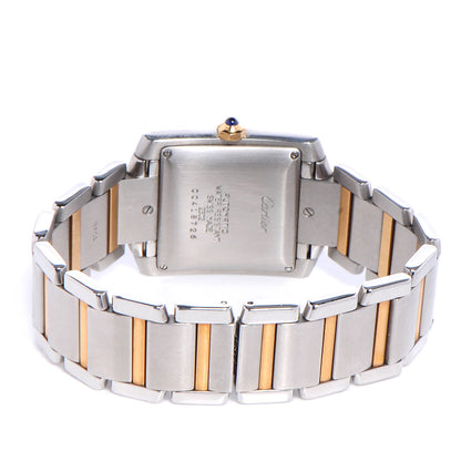 Cartier Stainless Steel 18K Yellow Gold 28mm Tank Francaise Automatic Watch 3 of 7