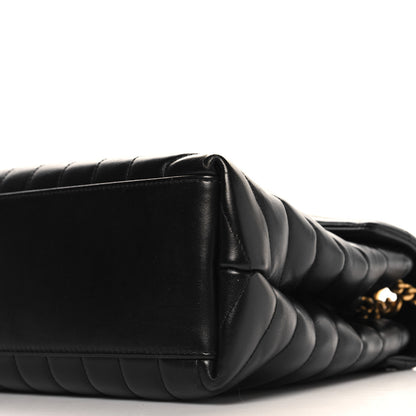 Saint Laurent Calfskin Y Quilted Monogram Medium Loulou Chain Satchel Black 10 of 10
