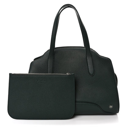Loro Piana Grained Calfskin Medium Sesia Dark Green 3 of 10