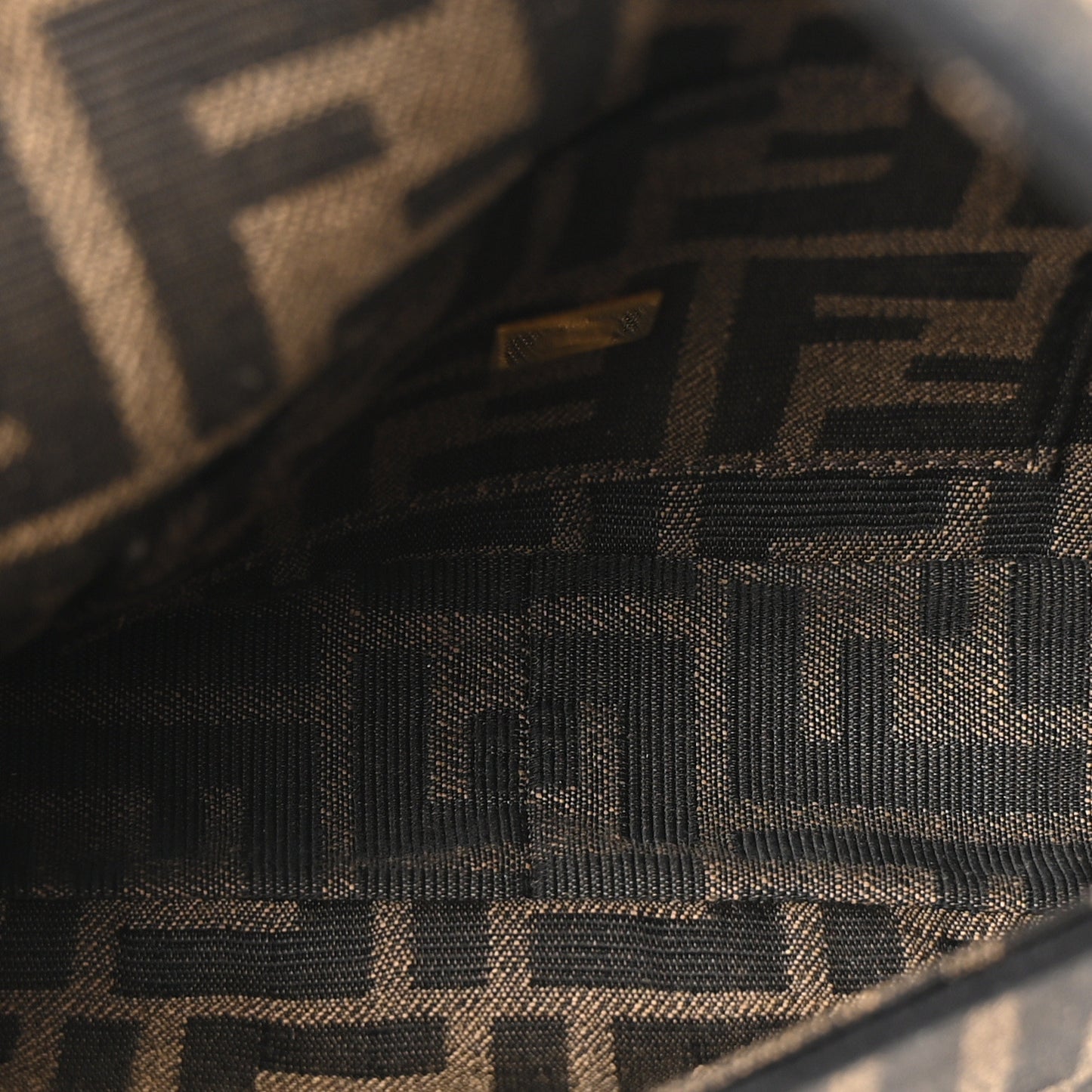 Fabric Jacquard FF 1974 Mini Baguette Tobacco Moro Black