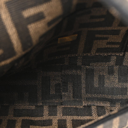 Fendi Fabric Jacquard FF 1974 Mini Baguette Tobacco Moro Black 5 of 10