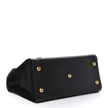 Saint Laurent Calfskin Canvas Medium Muse Two Black 4 of 11