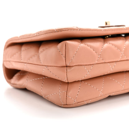Chanel Lambskin Quilted Wood Mini Coco Handle Flap Beige 9 of 10