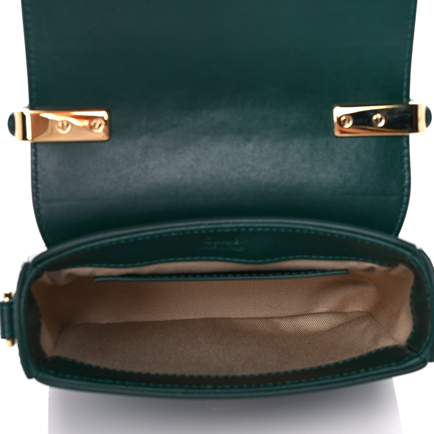 Chloe Shiny Calfskin Suede Mini C Double Carry Green 5 of 11