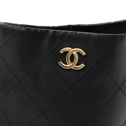 Chanel Calfskin Stitched Hobo Black 7 of 13
