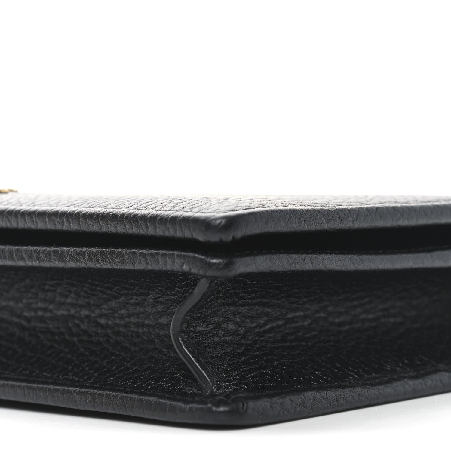 Gucci Calfskin Mini GG Marmont Chain Wallet Black 9 of 10