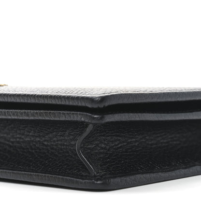 Gucci Calfskin Mini GG Marmont Chain Wallet Black 9 of 10