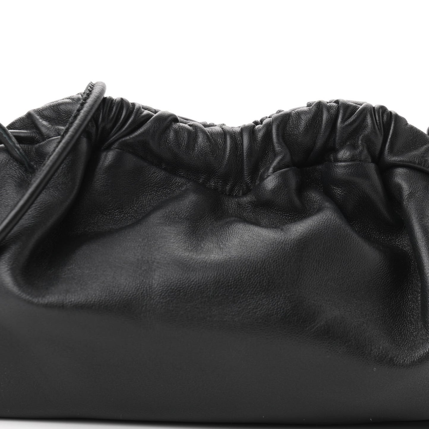 Lambskin Mini Cloud Clutch Black Flamma