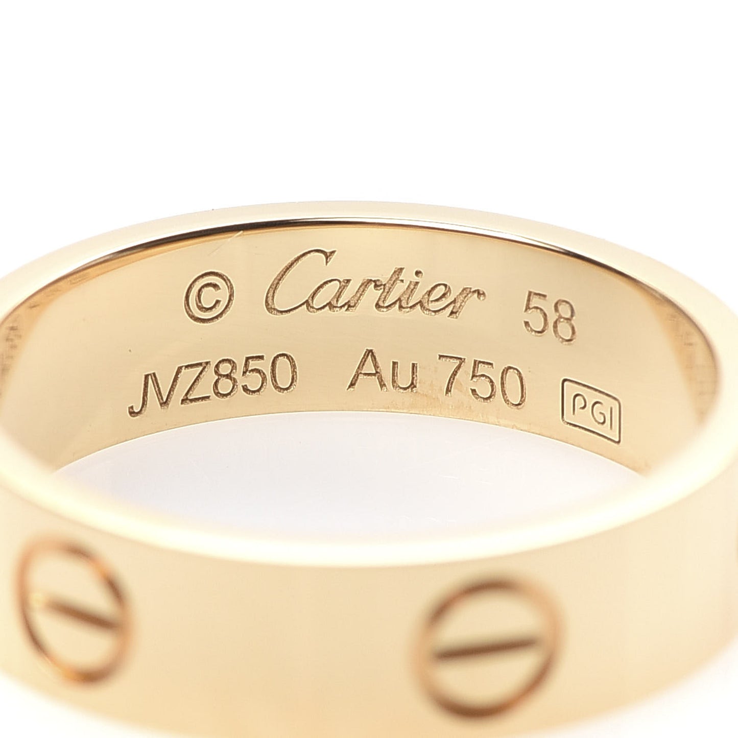 18K Yellow Gold 5.5mm LOVE Ring 58 8.5