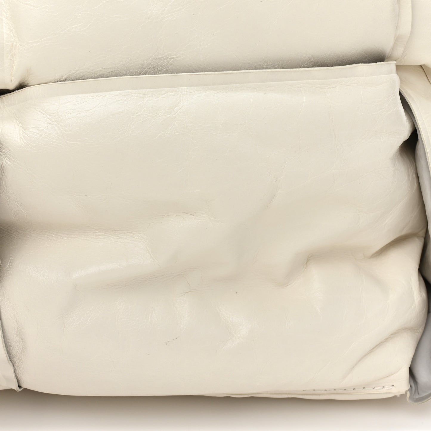 Calfskin Maxi Intrecciato BV Squash Tote White