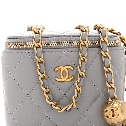 Chanel Lambskin Quilted Pearl Crush Mini Vanity Case With Chain Light Purple 8 of 10