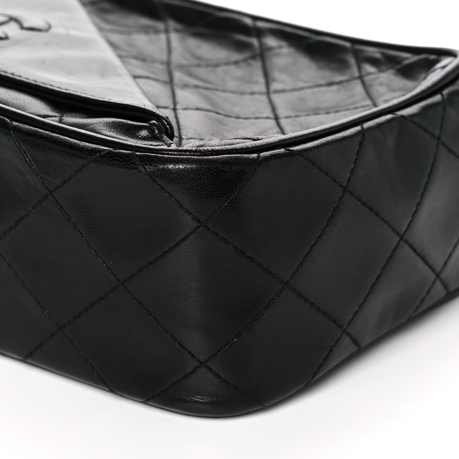 Chanel Lambskin Quilted CC Tassel Flap Camera Case Black 9 of 9