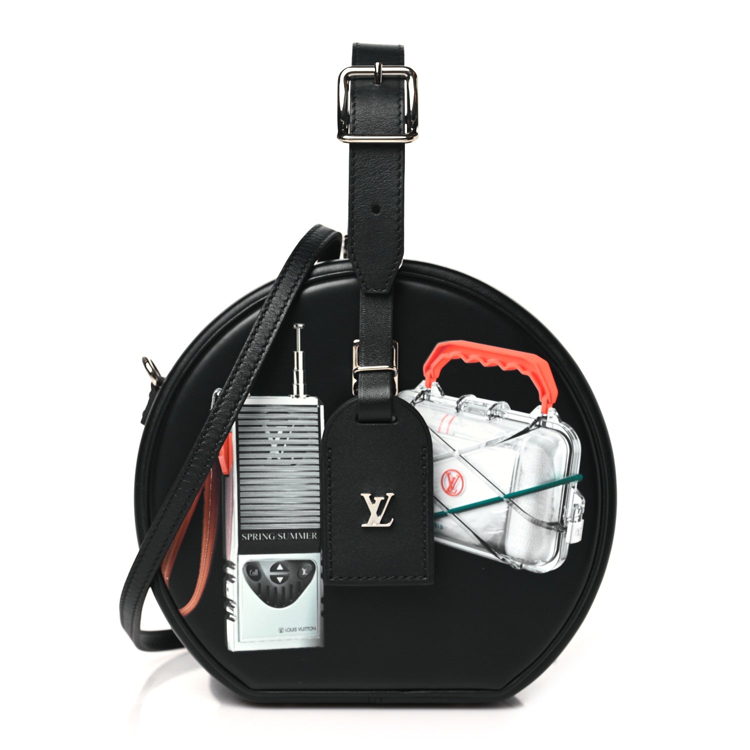 Louis Vuitton Calfskin Vintage Stickers Petite Boite Chapeau Black 1 of 9