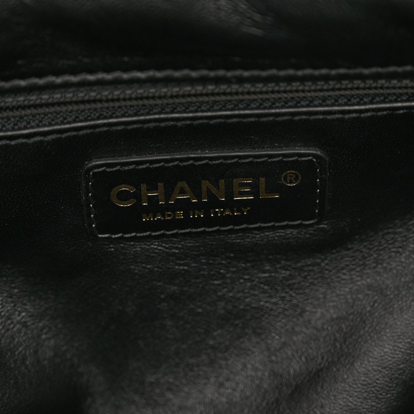 Lambskin Quilted Medium Bowling Bag Black