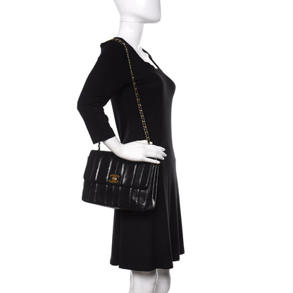 Chanel Lambskin Vertical Quilted Medium Single Flap Black 3 of 15