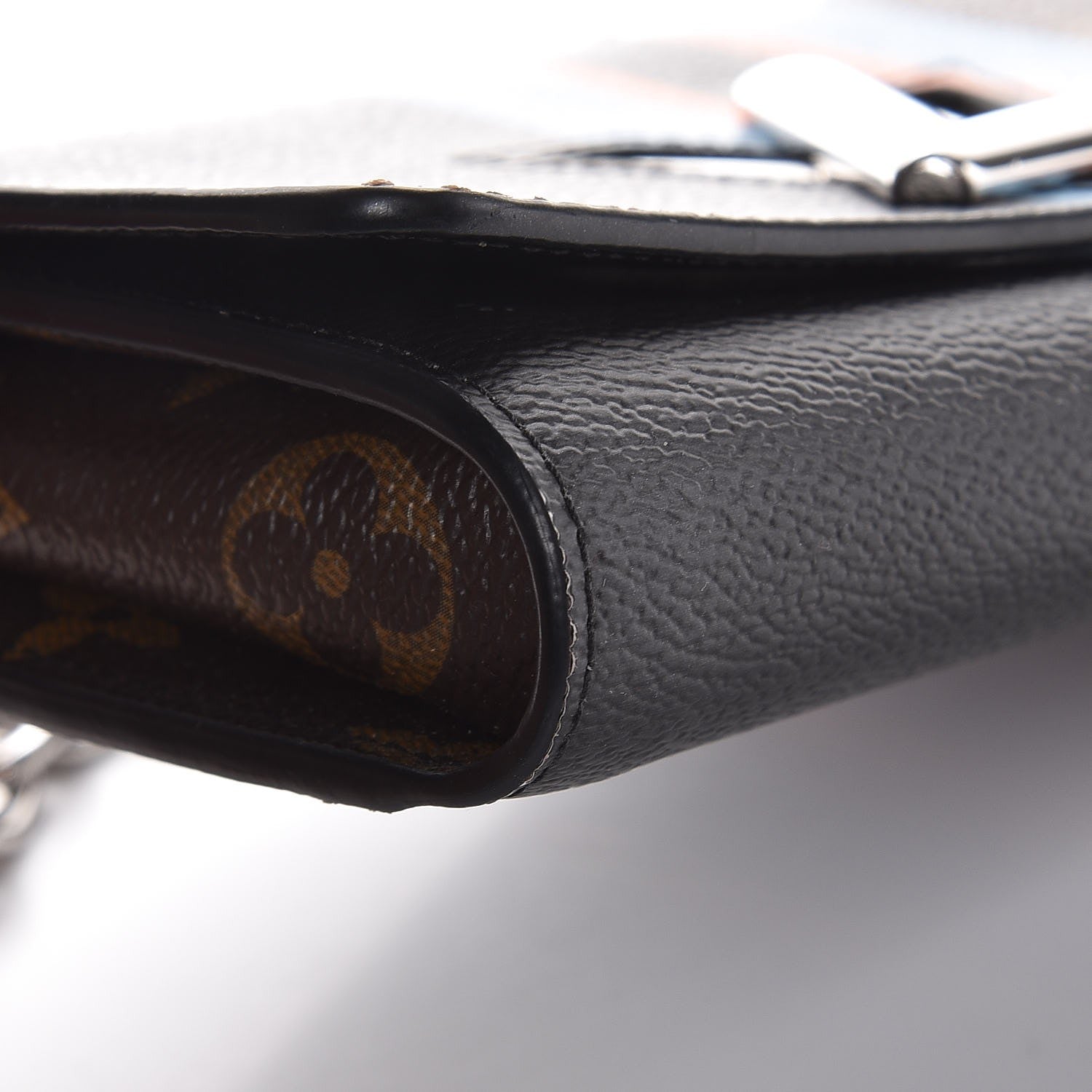 Louis Vuitton Monogram Stripe Twist Chain Wallet 9 of 11