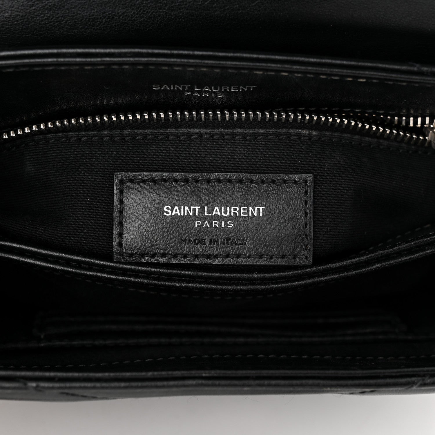Saint Laurent Calfskin Y Quilted Monogram Toy Loulou Crossbody Bag Black 6 of 15