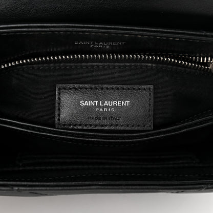 Saint Laurent Calfskin Y Quilted Monogram Toy Loulou Crossbody Bag Black 6 of 15