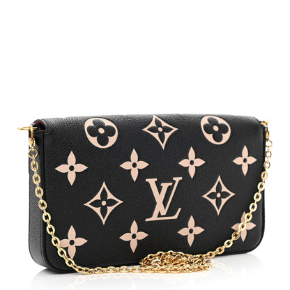 Louis Vuitton Empreinte Monogram Giant Felicie Pochette Black Beige 4 of 12