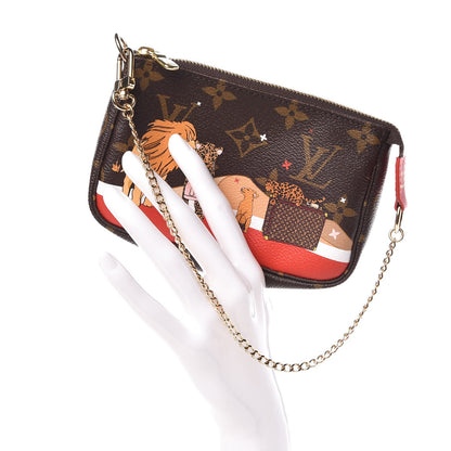 Louis Vuitton Monogram 2018 Christmas Animation Mini Cats Pochette Accessories 2 of 8