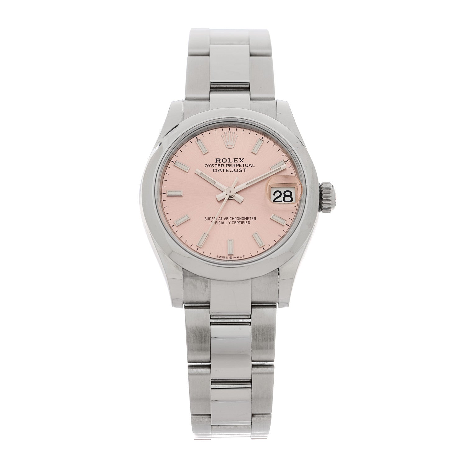 Rolex Stainless Steel 31mm Oyster Perpetual Datejust Watch Pink 278240 1 of 5