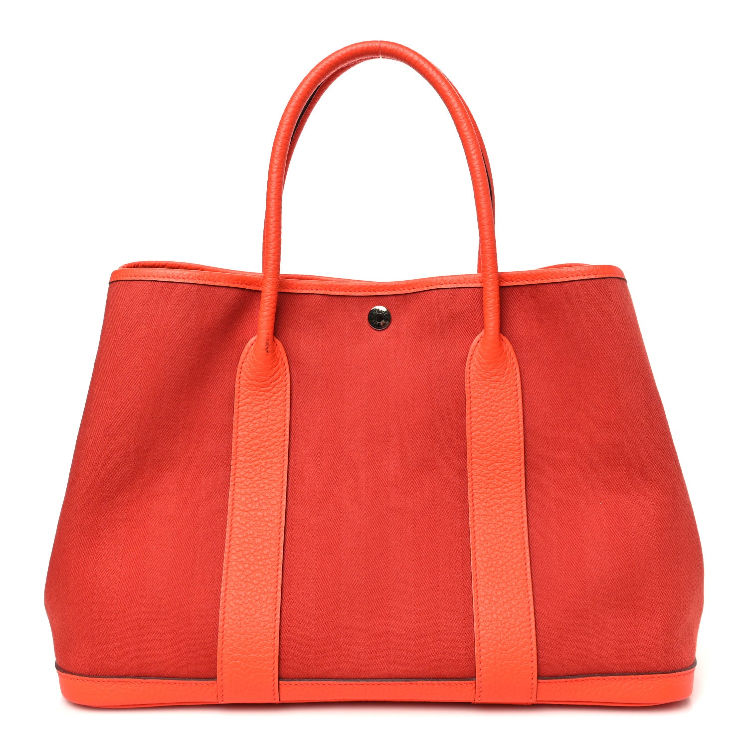 Hermes Toile Officier Negonda Garden Party 36 Rouge Tomate Capucine 1 of 11