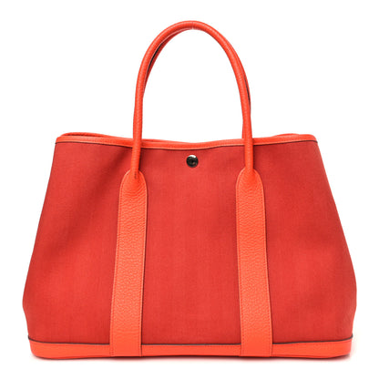Hermes Toile Officier Negonda Garden Party 36 Rouge Tomate Capucine 1 of 11