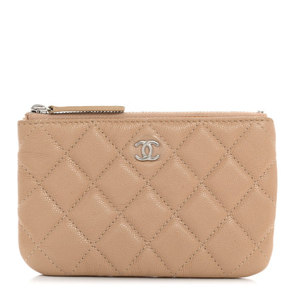 Chanel Caviar Quilted Small Cosmetic Case Beige 1 of 8