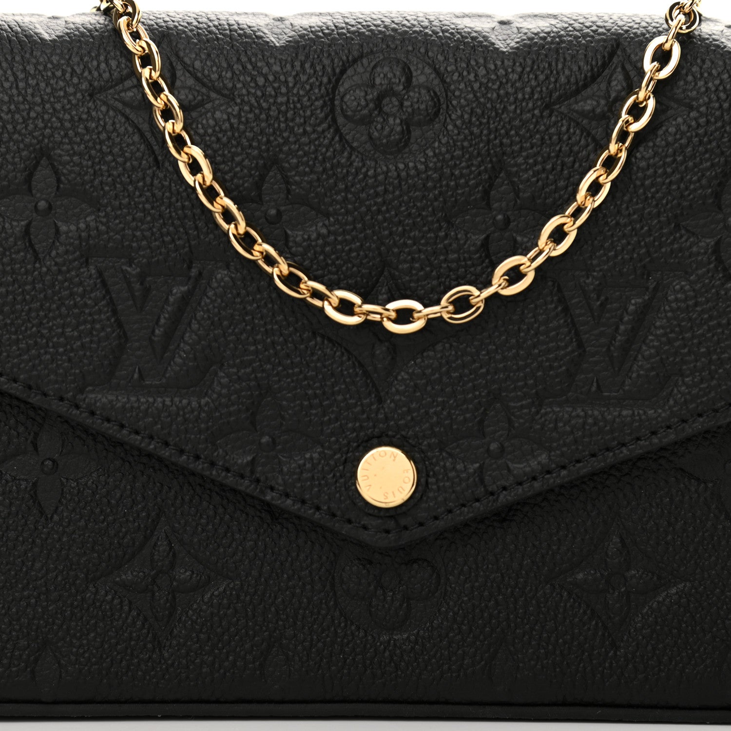 Louis Vuitton Empreinte Pochette Felicie Chain Wallet Black 10 of 10