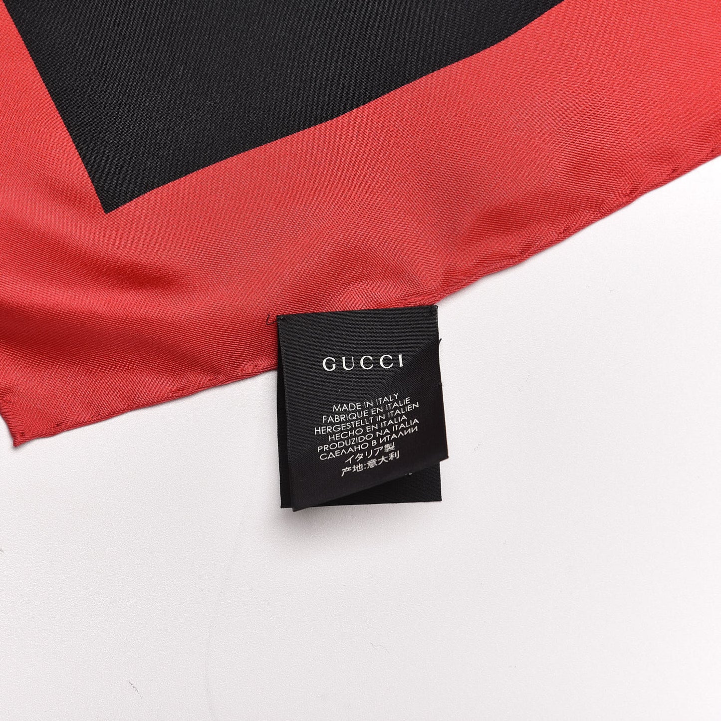 Silk Gucci Multiworld Square Scarf Black Multicolor