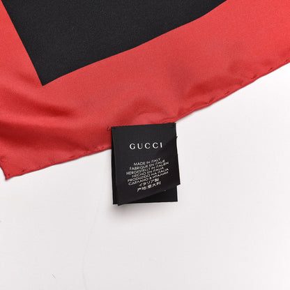 Gucci Silk Gucci Multiworld Square Scarf Black Multicolor 4 of 5