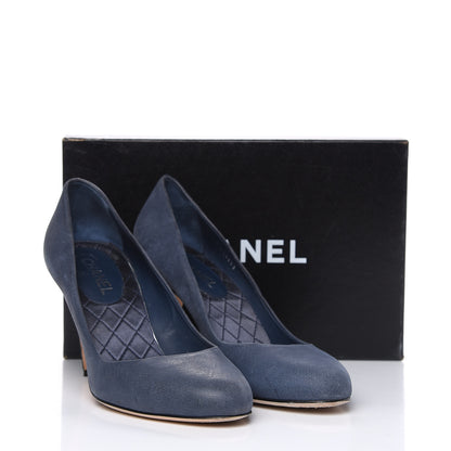 Chanel Suede Crystal CC Pumps 42 Blue 12 of 12